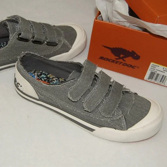 NIB Rocket Dog Gray Canvas Sneakers, US Women Size 6.5 - Picture 3 of 9